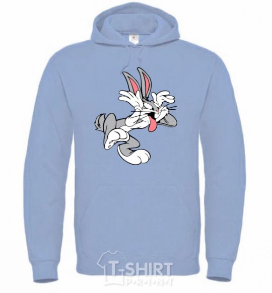 Men`s hoodie Bugs Bunny sky-blue фото