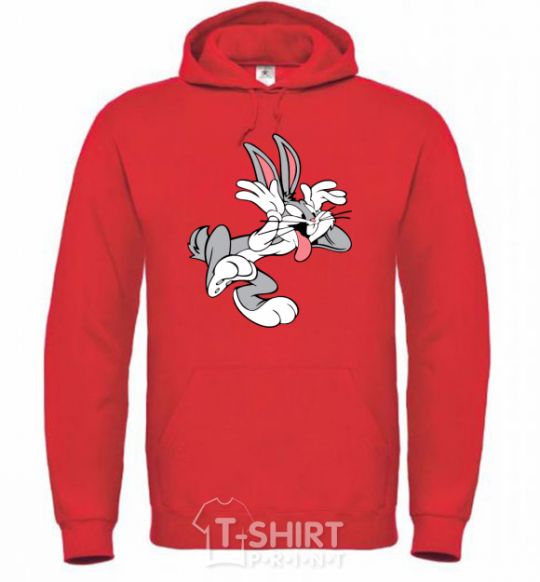 Men`s hoodie Bugs Bunny bright-red фото