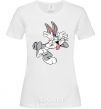 Women's T-shirt Bugs Bunny White фото