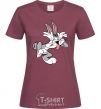 Women's T-shirt Bugs Bunny burgundy фото