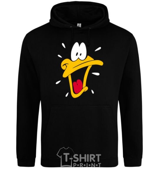 Мужская толстовка (худи) Daffy Duck (Даффи Дак) Черный фото