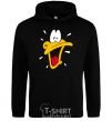 Мужская толстовка (худи) Daffy Duck (Даффи Дак) Черный фото