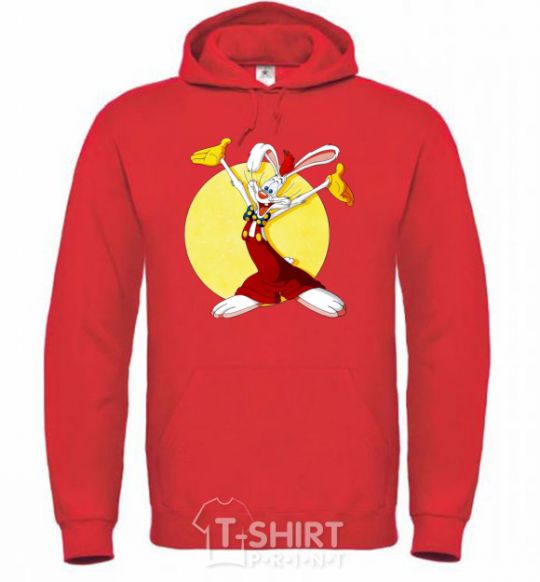 Мужская толстовка (худи) Roger Rabbit (Кролик Роджер) Ярко-красный фото