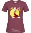 Women's T-shirt Roger Rabbit burgundy фото