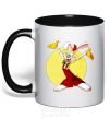 Mug with a colored handle Roger Rabbit black фото