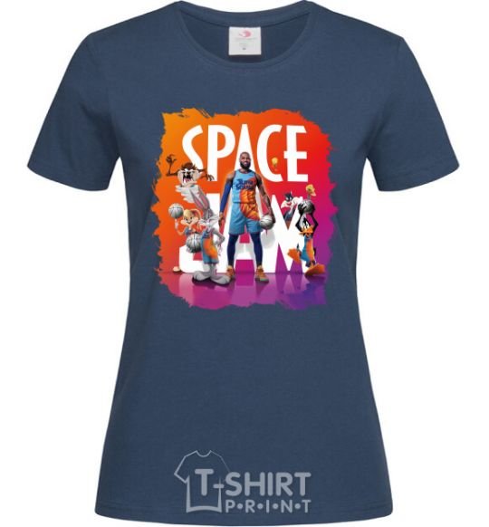 Women's T-shirt LeBron James (Space Jam) navy-blue фото