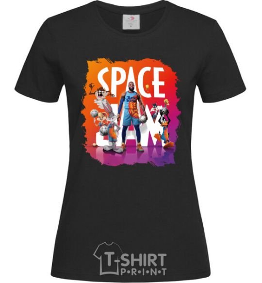 Women's T-shirt LeBron James (Space Jam) black фото