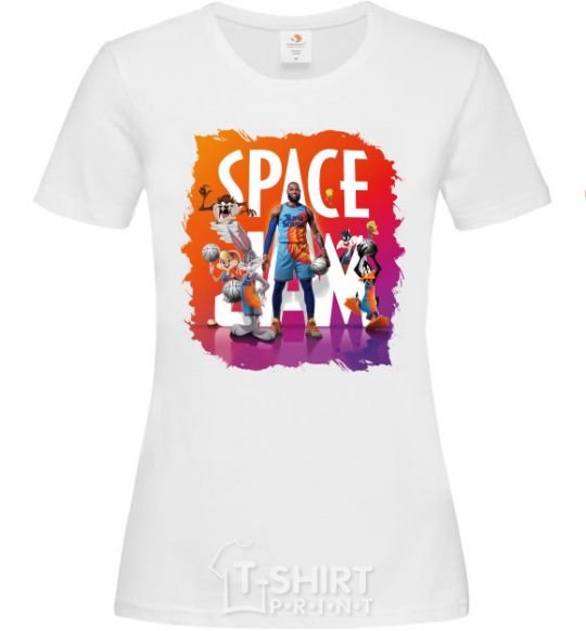 Women's T-shirt LeBron James (Space Jam) White фото