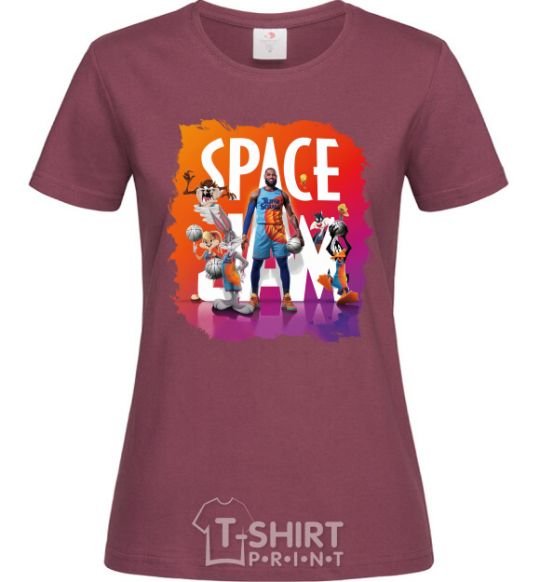 Женская футболка LeBron James (Space Jam) Бордовый фото
