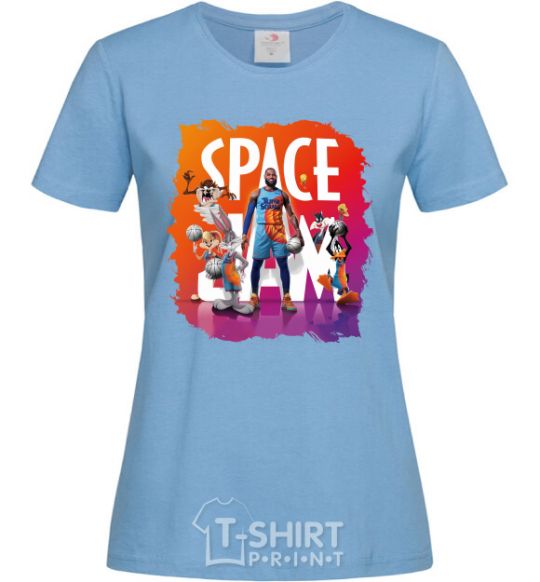 Women's T-shirt LeBron James (Space Jam) sky-blue фото