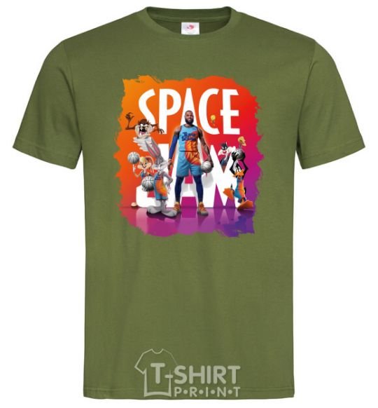 Мужская футболка LeBron James (Space Jam) Оливковый фото