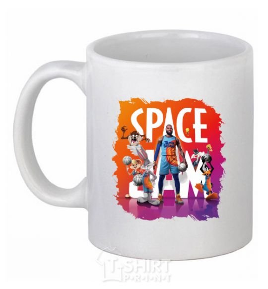 Чашка керамическая LeBron James (Space Jam) Белый фото