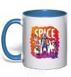 Mug with a colored handle LeBron James (Space Jam) royal-blue фото