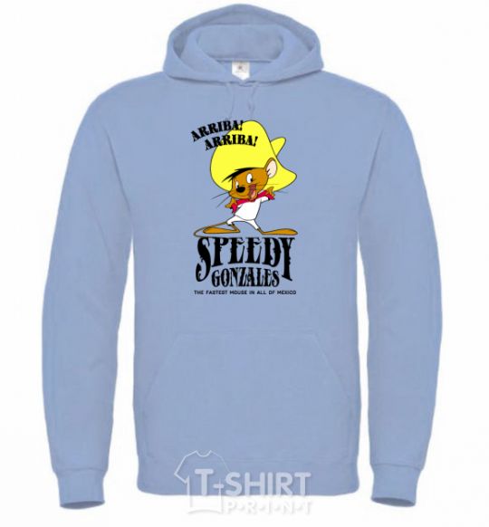 Men`s hoodie Speedy Gonzales sky-blue фото