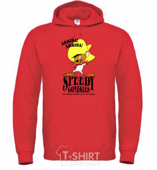 Men`s hoodie Speedy Gonzales bright-red фото