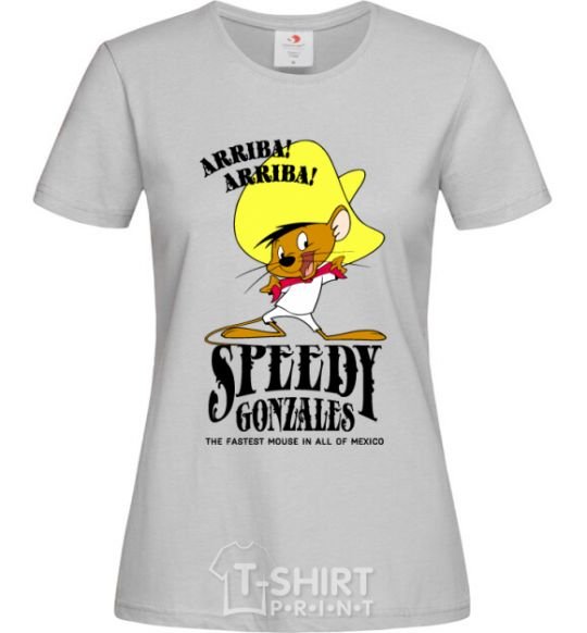 Women's T-shirt Speedy Gonzales grey фото