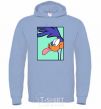 Men`s hoodie Road Runner sky-blue фото