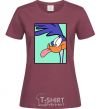 Women's T-shirt Road Runner burgundy фото