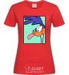 Women's T-shirt Road Runner red фото