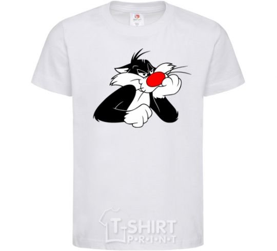 Kids T-shirt Sylvester Cat White фото