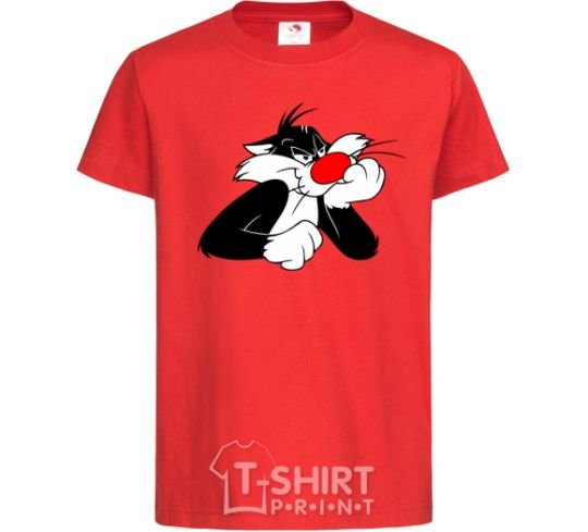 Kids T-shirt Sylvester Cat red фото