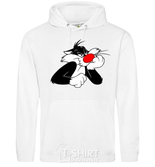 Мужская толстовка (худи) Sylvester Cat Белый фото