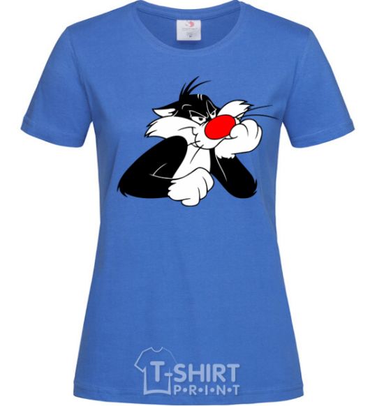 Женская футболка Sylvester Cat Ярко-синий фото