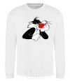 Sweatshirt Sylvester Cat White фото