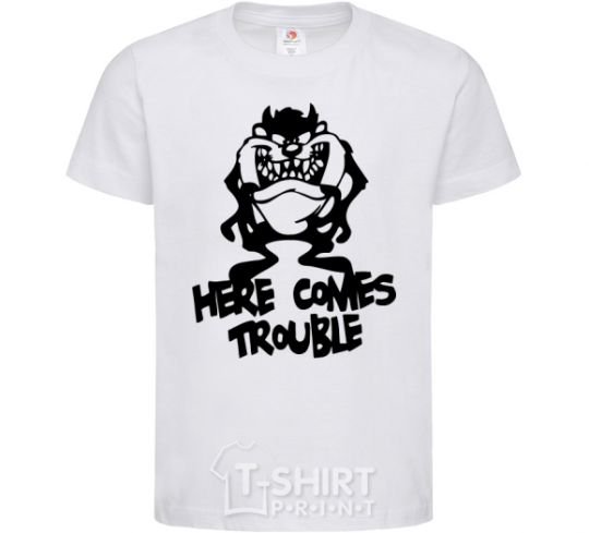 Kids T-shirt Tasmanian Devil White фото