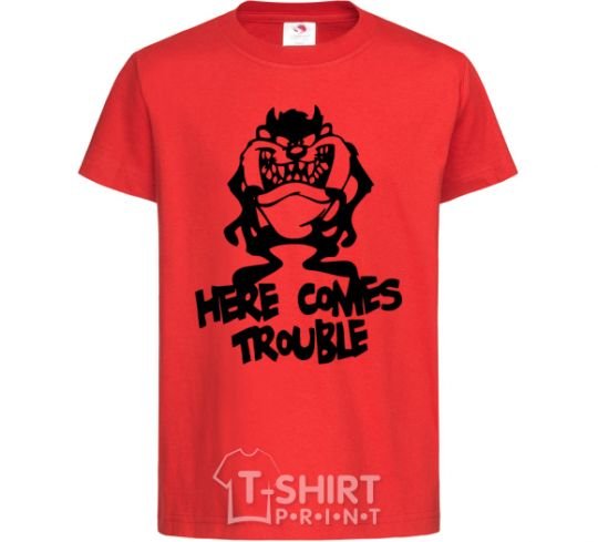 Kids T-shirt Tasmanian Devil red фото