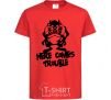 Kids T-shirt Tasmanian Devil red фото