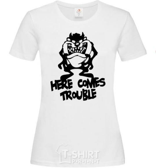 Women's T-shirt Tasmanian Devil White фото