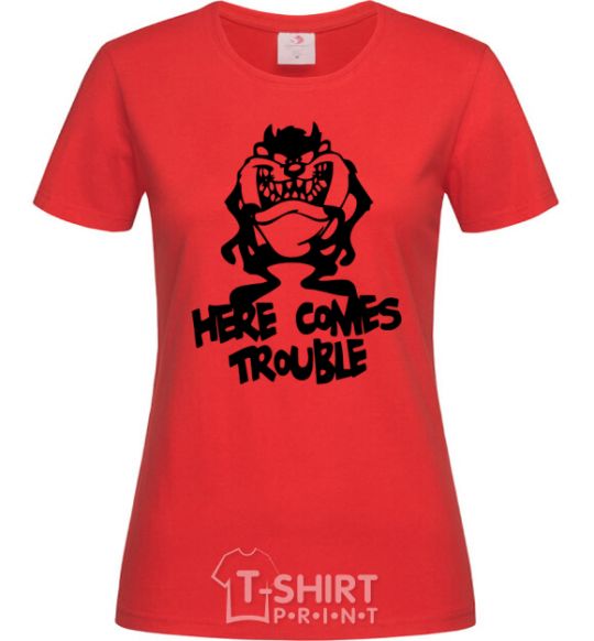 Women's T-shirt Tasmanian Devil red фото