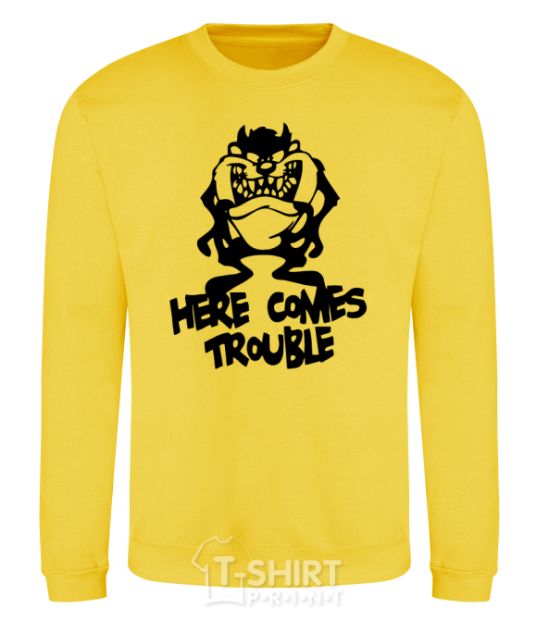 Sweatshirt Tasmanian Devil yellow фото