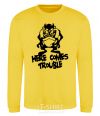 Sweatshirt Tasmanian Devil yellow фото