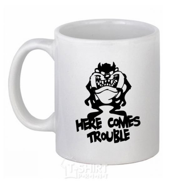 Ceramic mug Tasmanian Devil White фото