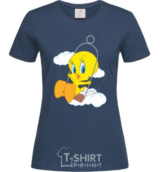 Women's T-shirt Tweety Bird navy-blue фото