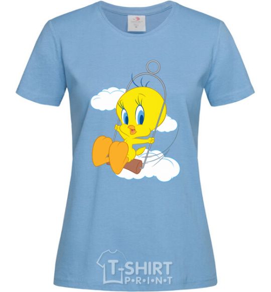 Women's T-shirt Tweety Bird sky-blue фото