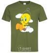 Мужская футболка Твити (Tweety Bird) Оливковый фото