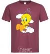 Men's T-Shirt Tweety Bird burgundy фото