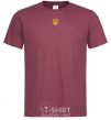 Men's T-Shirt Coat of arms small print burgundy фото