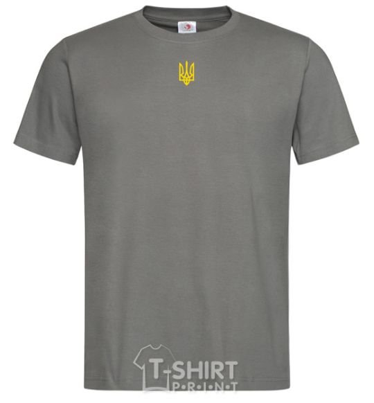 Men's T-Shirt Coat of arms small print dark-grey фото