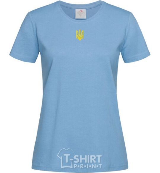 Women's T-shirt Coat of arms small print sky-blue фото