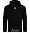 Men`s hoodie Coat of arms small print black фото