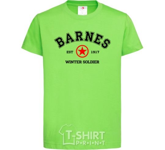 Детская футболка Barnes Зимній солдат Лаймовый фото