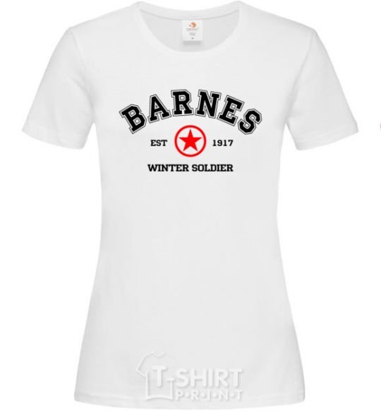 Women's T-shirt Barnes The Winter Soldier White фото