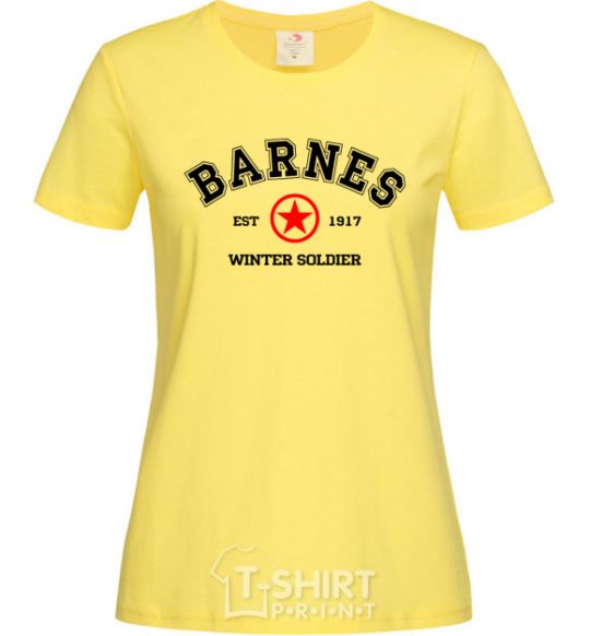 Women's T-shirt Barnes The Winter Soldier cornsilk фото