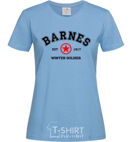 Women's T-shirt Barnes The Winter Soldier sky-blue фото