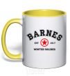 Mug with a colored handle Barnes The Winter Soldier yellow фото