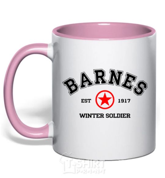 Mug with a colored handle Barnes The Winter Soldier light-pink фото